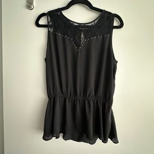 Sleeveless Black Blouse